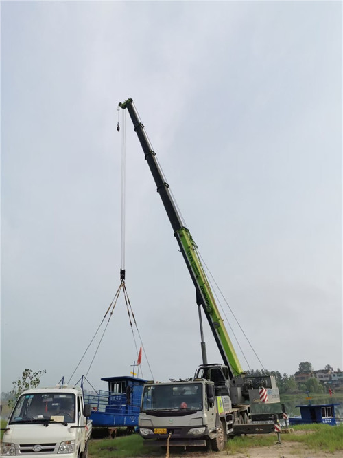 乐安县桥梁建设吊装案例